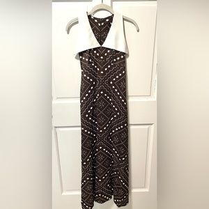 Vintage 60s 70s sleeveless Kelly Arden collared women maxi dress size 5 small s